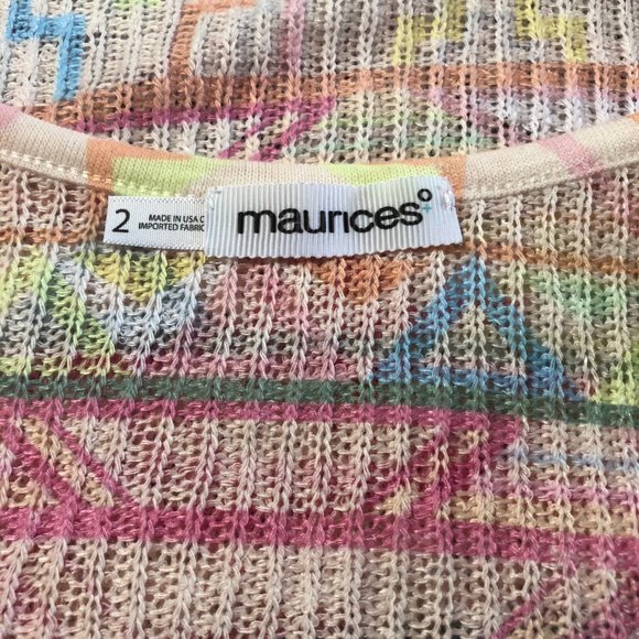 Maurices Crocheted Racerbank Azteck Print Tank - Picture 6 of 9